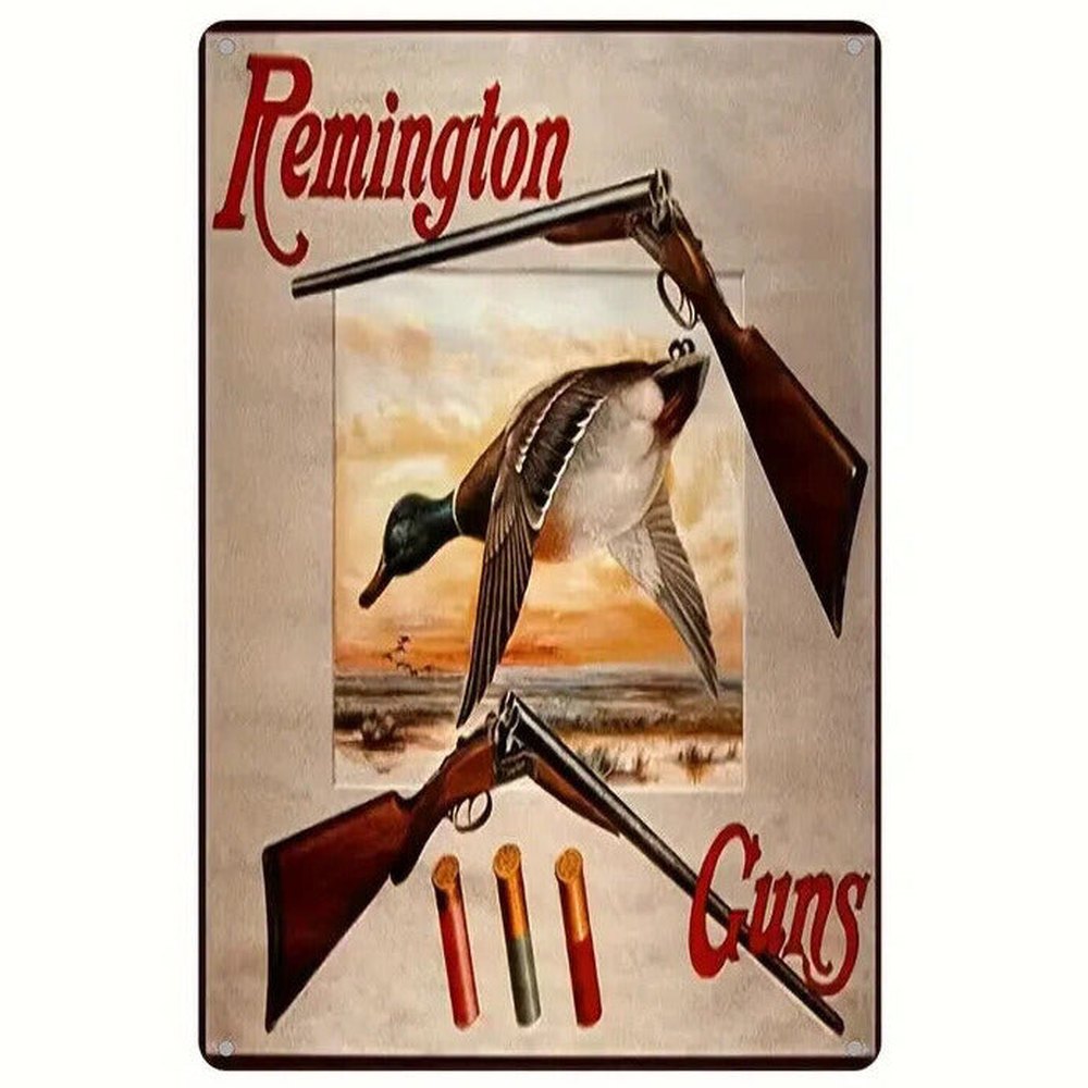 Remington Guns Vintage Novelty 12" x 8" Metal Sign Home & Garden:Home Décor:Plaques & Signs Style Your Walls