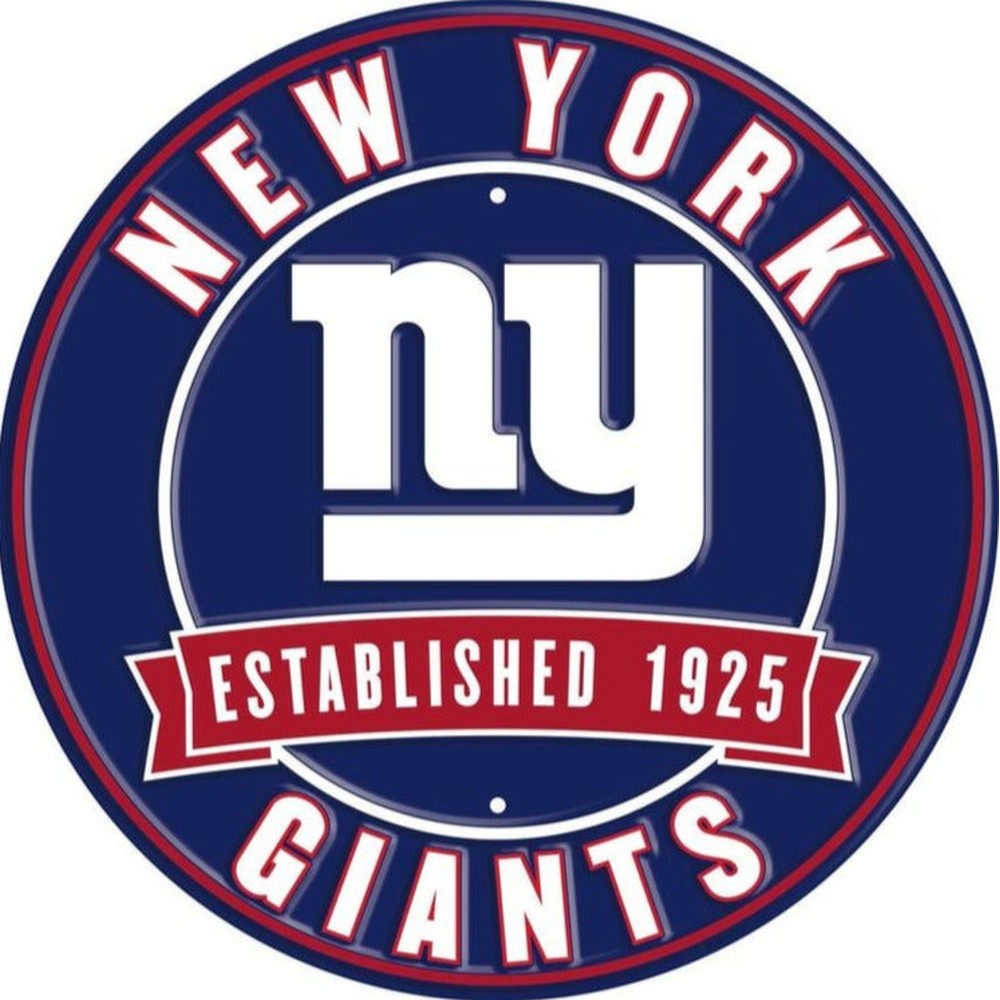 New York Giants NFL Licensed Embossed 12" Diameter Circular Sign NEW! Sports Mem, Cards & Fan Shop:Fan Apparel & Souvenirs:Football-NFL Style Your Walls