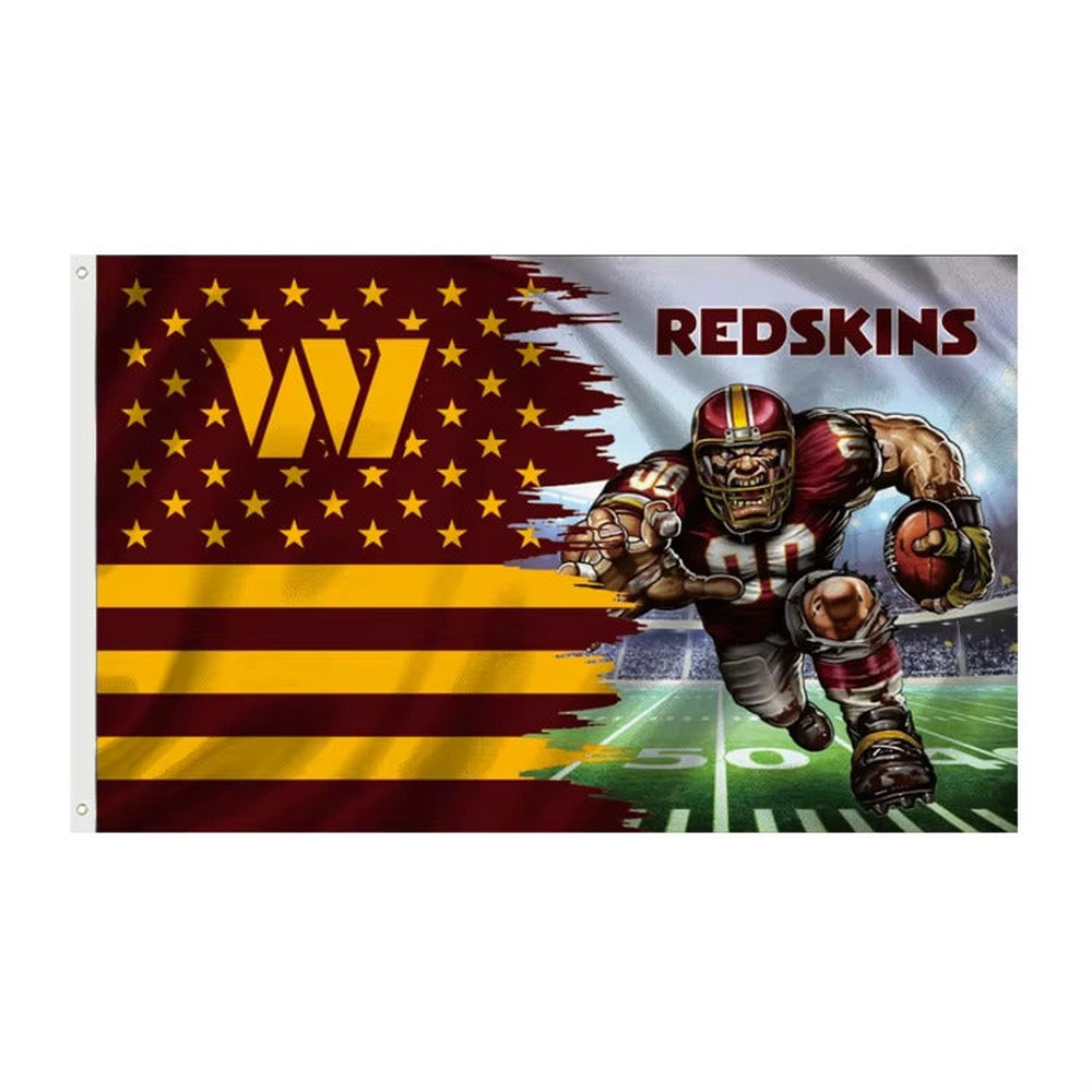 Washington Redskins 3' X 5' Graphic Flag Banner With Grommets New! Sports Mem, Cards & Fan Shop:Fan Apparel & Souvenirs:Football-NFL Style Your Walls