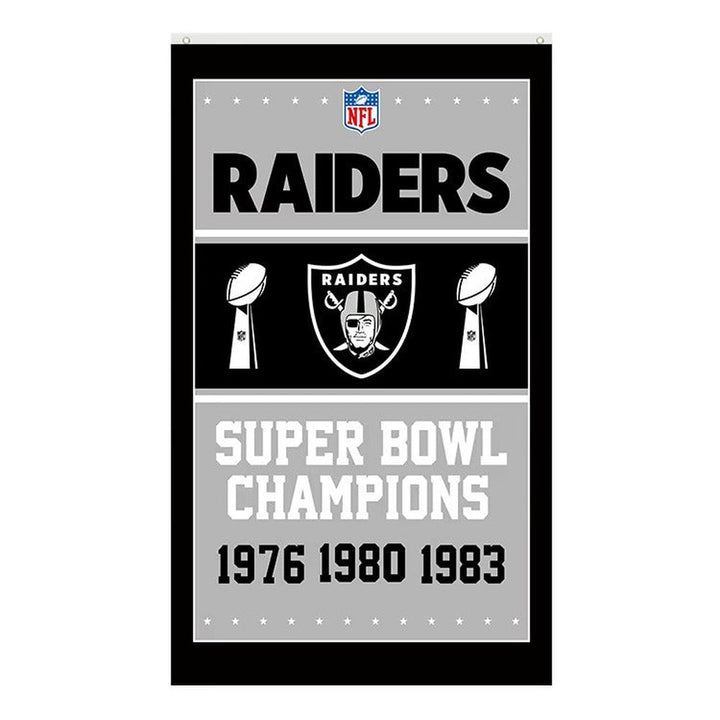 Las Vegas Raiders Super Bowl Champions Novelty Flag Banner NEW! 3 ft x 5 ft Home & Garden:Yard, Garden & Outdoor Living:Décor:Flags Style Your Walls