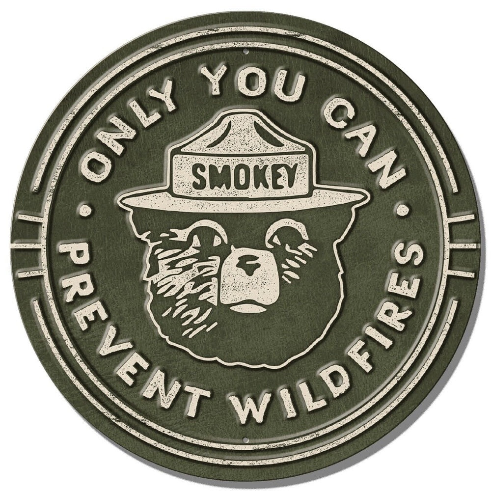 Smokey The Bear Only You 11.75" Fully Embossed Steel Circular Sign New! Home & Garden:Home Décor:Plaques & Signs Style Your Walls