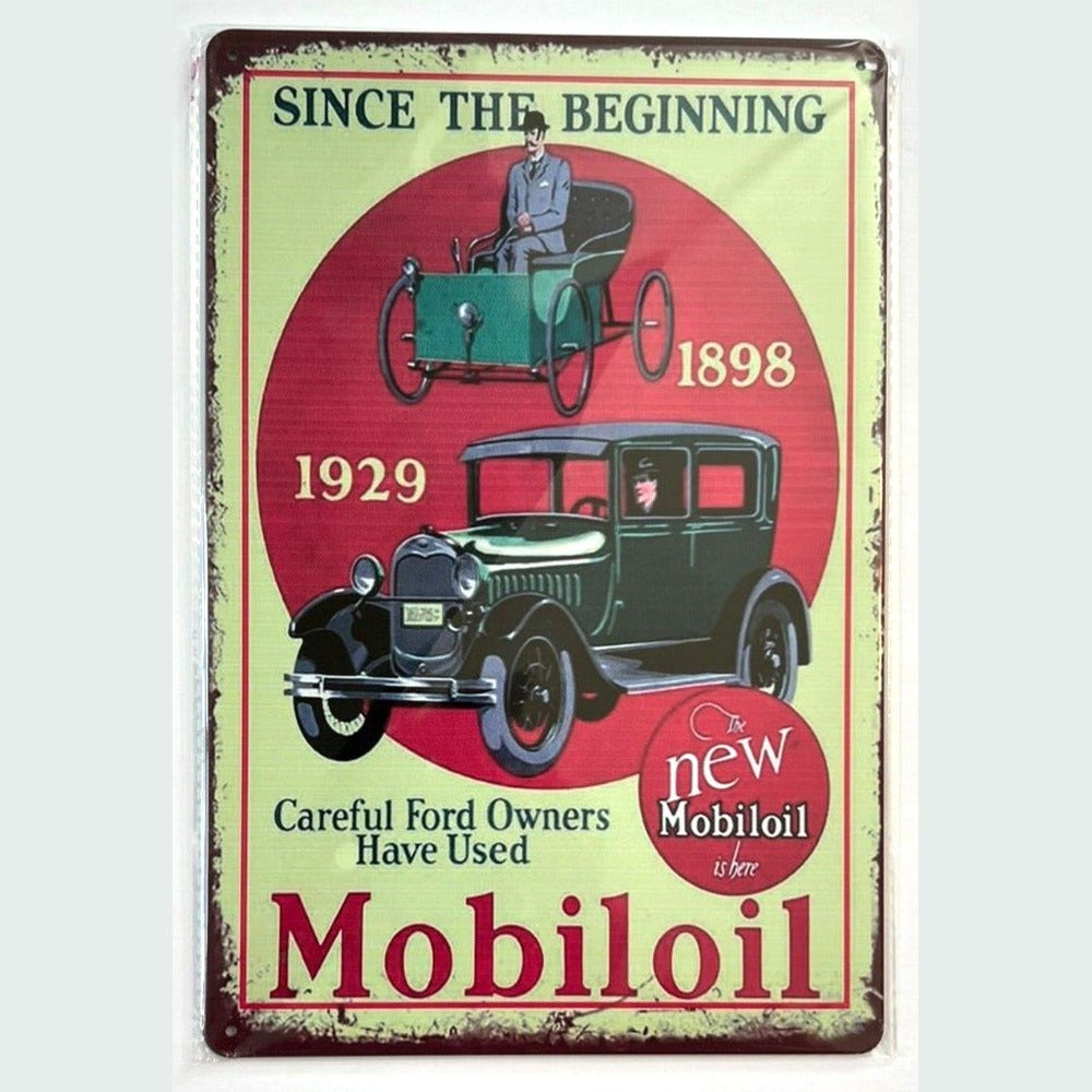 Mobil Oil Careful Ford Owners Vintage Novelty 12" x 8" Metal Sign Wall Art New! Home & Garden:Home Décor:Plaques & Signs Style Your Walls