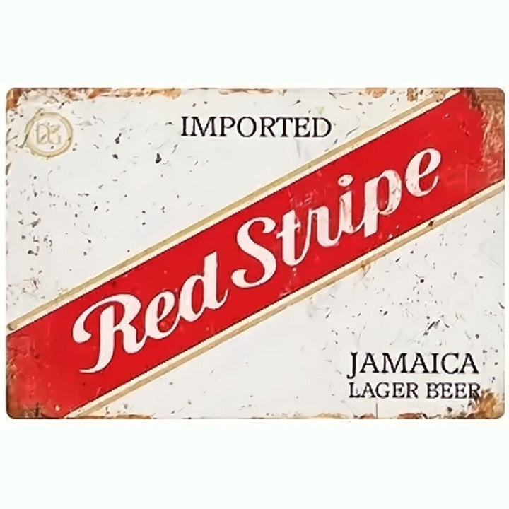 Red Stripe Jamaica Lager Beer Vintage Novelty Metal Sign 8" x 12" Wall Art Home & Garden:Home Décor:Plaques & Signs Style Your Walls