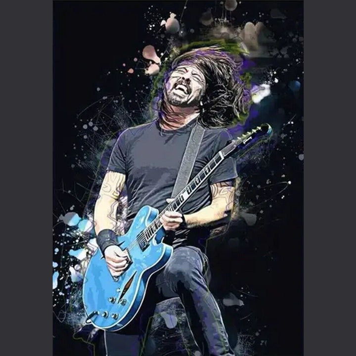 Dave Grohl Foo Fighters Artistic Rendition Canvas Art Print 15.7" x 23.6" NEW! Style Your Walls