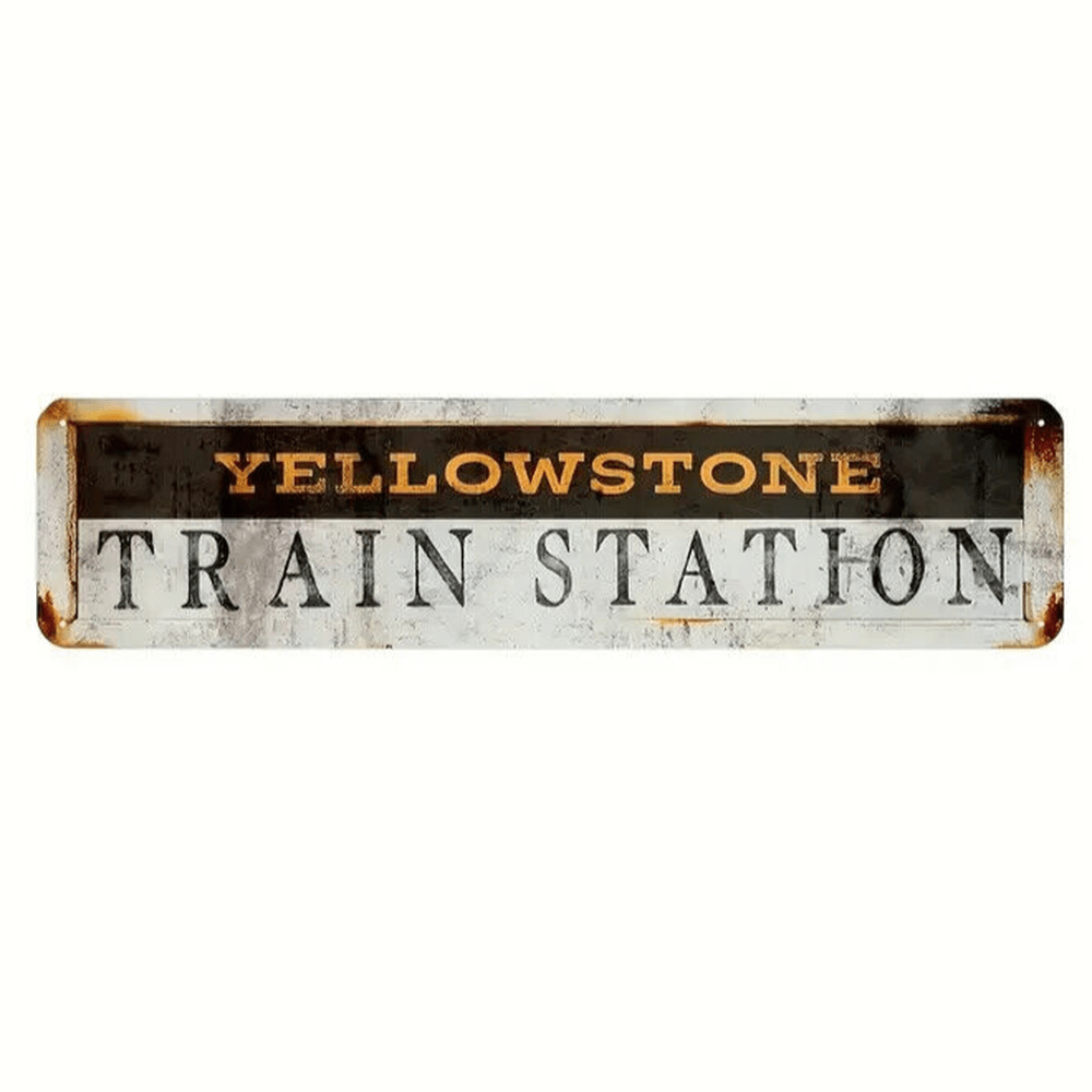 Yellowstone Train Station Vintage Novelty Metal Street Sign Style Your Walls
