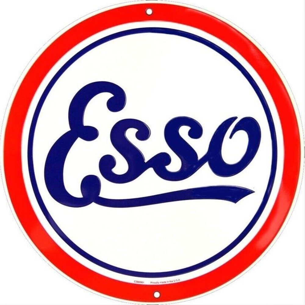 Esso Gasoline Motor Oil Novelty Metal 12 in Circular Sign NEW! Home & Garden:Home Décor:Plaques & Signs Style Your Walls