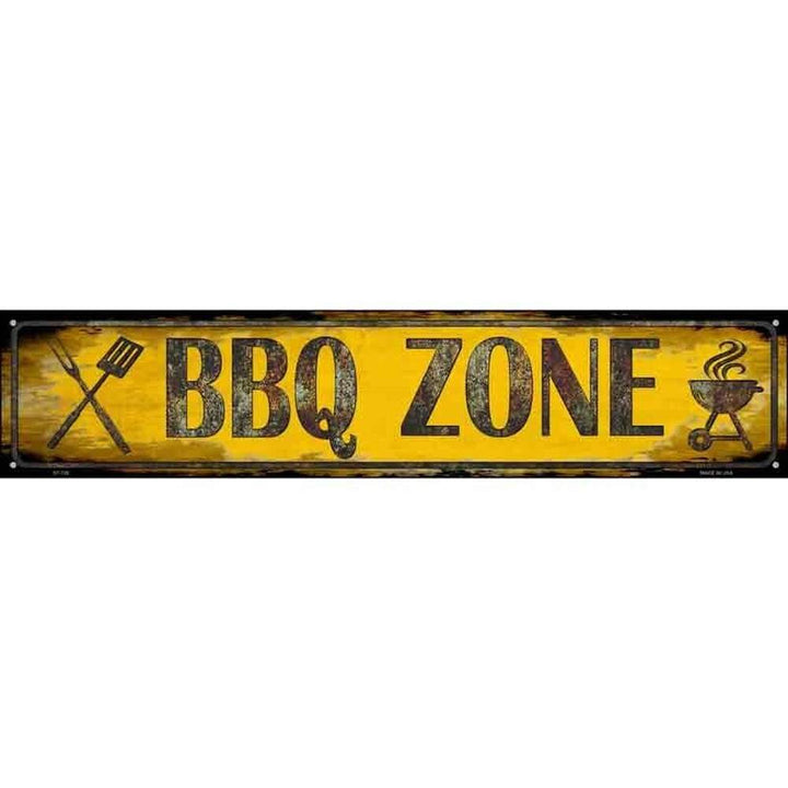 BBQ Zone Novelty Street Sign Home & Garden:Home Décor:Plaques & Signs Style Your Walls