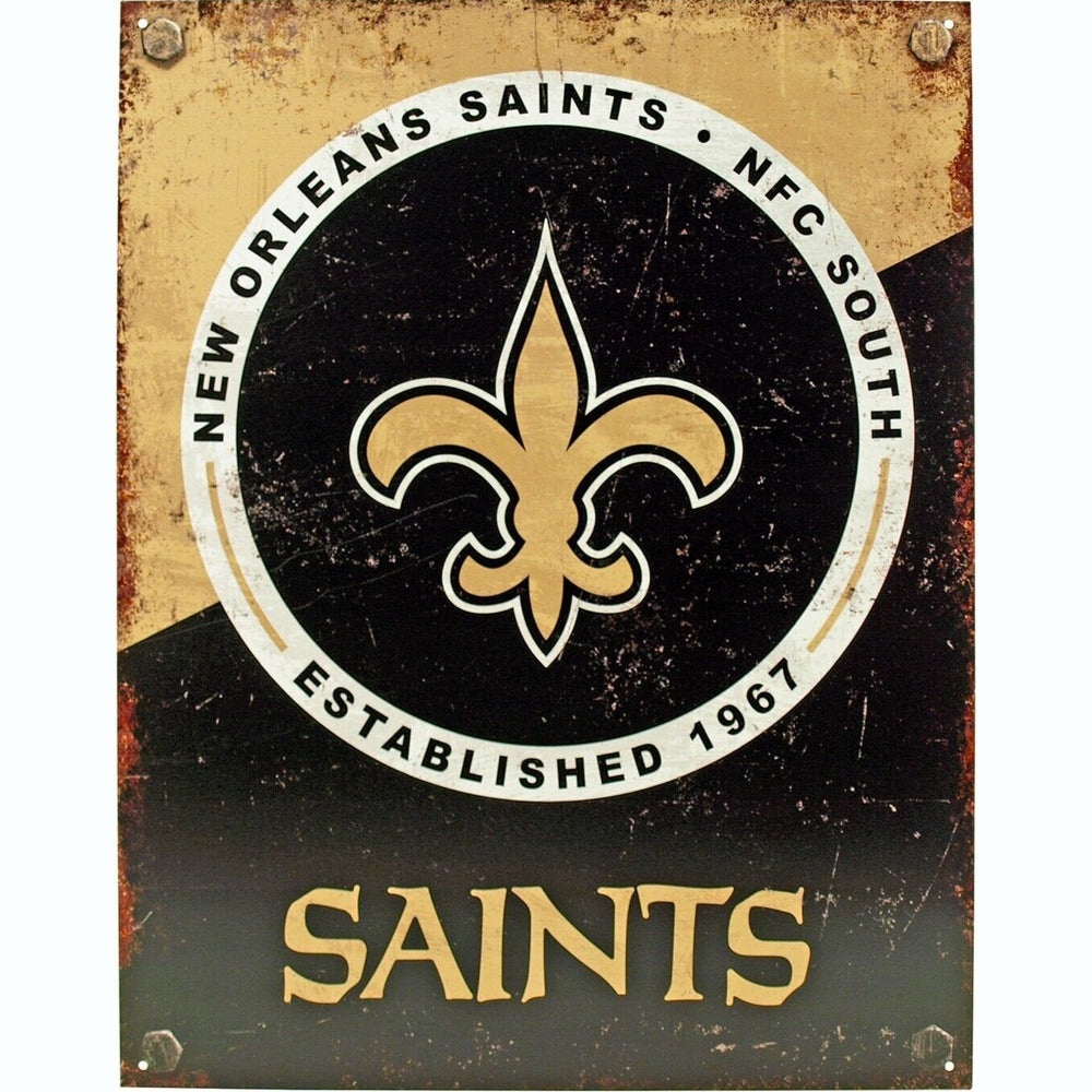 New Orleans Saints Established 1967 Licensed Vintage Novelty Sign 16" x 12.5" Home & Garden:Home Décor:Plaques & Signs Style Your Walls