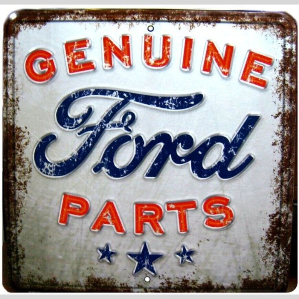Genuine Ford Parts Embossed Licensed Novelty Metal Sign 13.5" X 13.5" NEW! Home & Garden:Home Décor:Plaques & Signs Style Your Walls