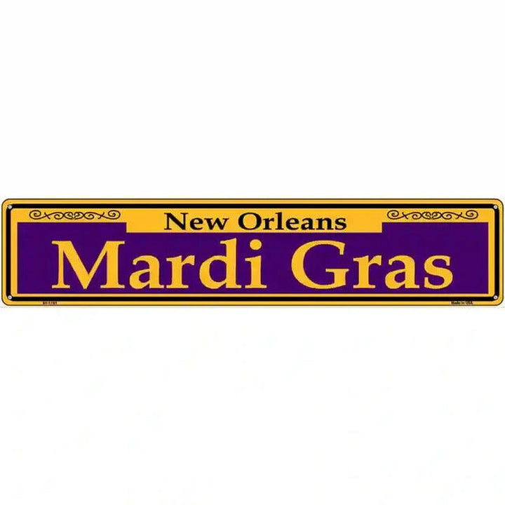 Mardi Gras New Orleans 18" x 4" Novelty Metal Sign New! Home & Garden:Home Décor:Plaques & Signs Style Your Walls