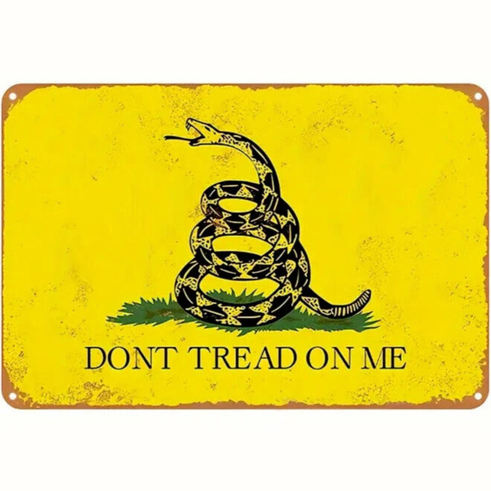 Don't Tread On Me Vintage Novelty Metal Sign 12 x 8 Wall Art Home & Garden:Home Décor:Plaques & Signs Style Your Walls