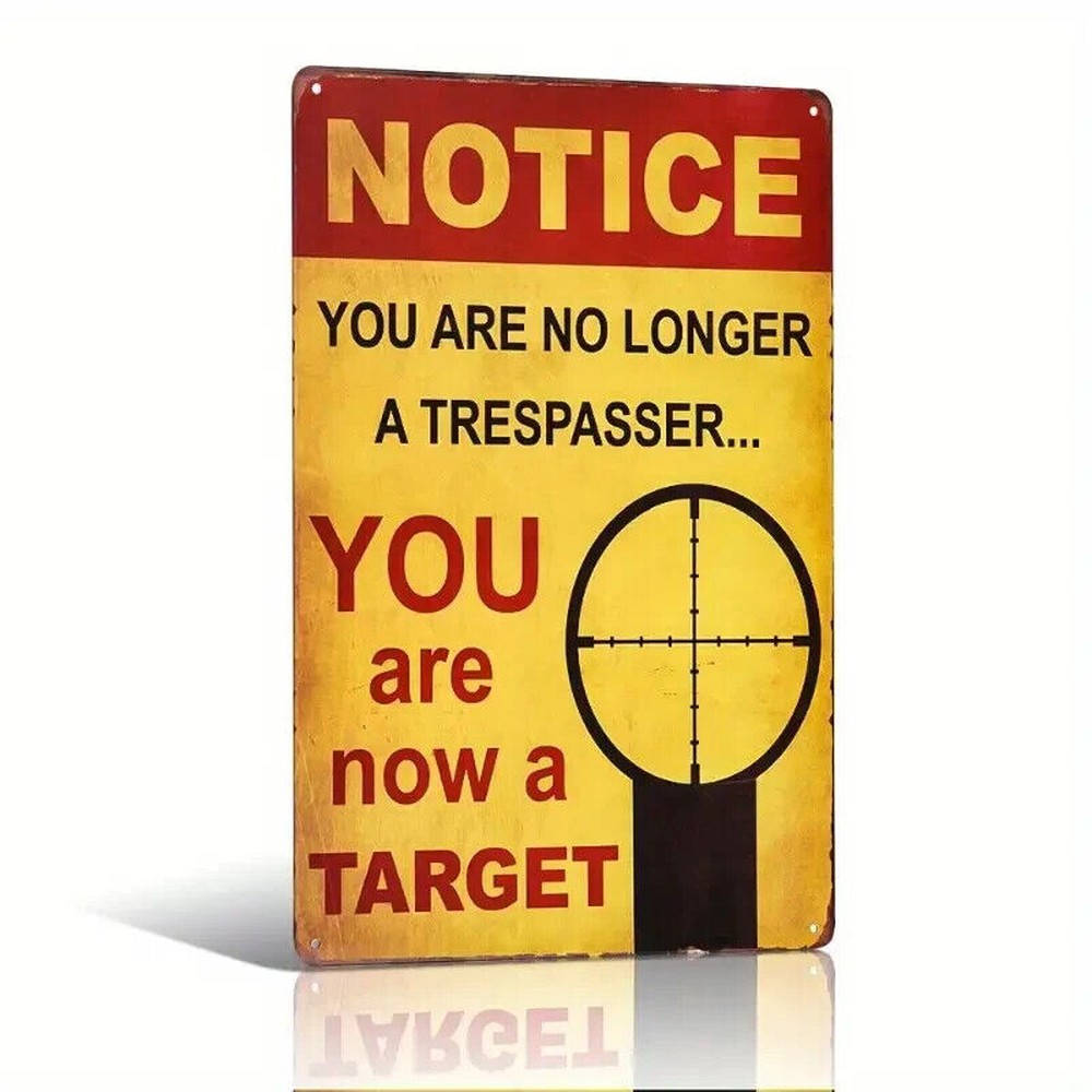 Notice: You Are Now A Target - Wood Sign NEW! Home & Garden:Home Décor:Plaques & Signs Style Your Walls