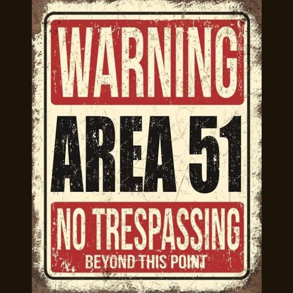 Warning Area 51 No Trespassing Vintage Novelty Metal Sign 16" x 12.5" NEW! Home & Garden:Home Décor:Plaques & Signs Style Your Walls