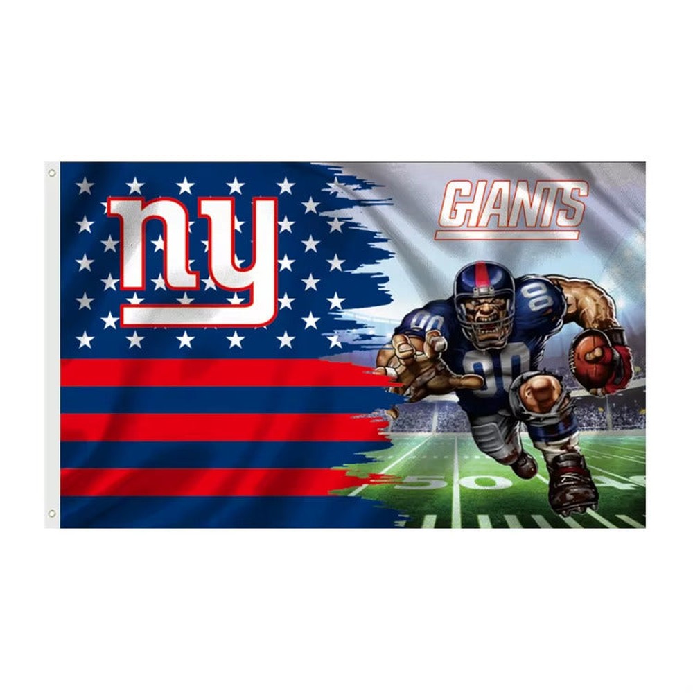 New York Giants 3' X 5' Graphic Flag Banner With Grommets New! Sports Mem, Cards & Fan Shop:Fan Apparel & Souvenirs:Football-NFL Style Your Walls