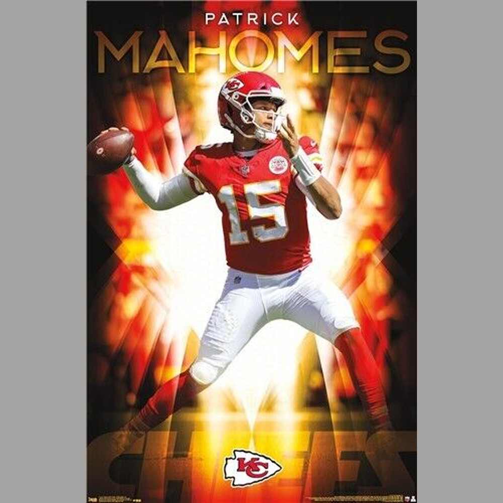 NFL Kansas City Chiefs Patrick Mahomes Poster 22.375" x 34" NEW! Home & Garden:Home Décor:Posters & Prints Style Your Walls