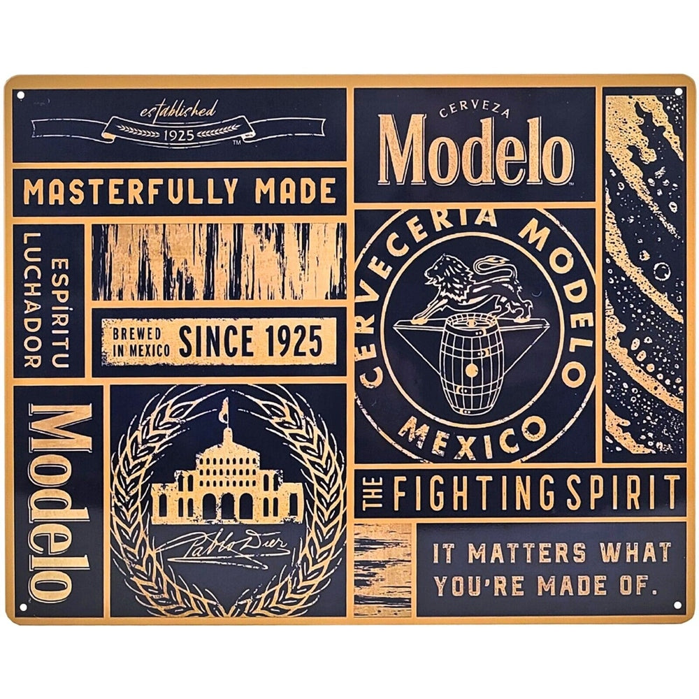 Modelo Cerveza Established 1925 Vintage Novelty Metal Sign 12.5" x 16" Home & Garden:Home Décor:Plaques & Signs Style Your Walls