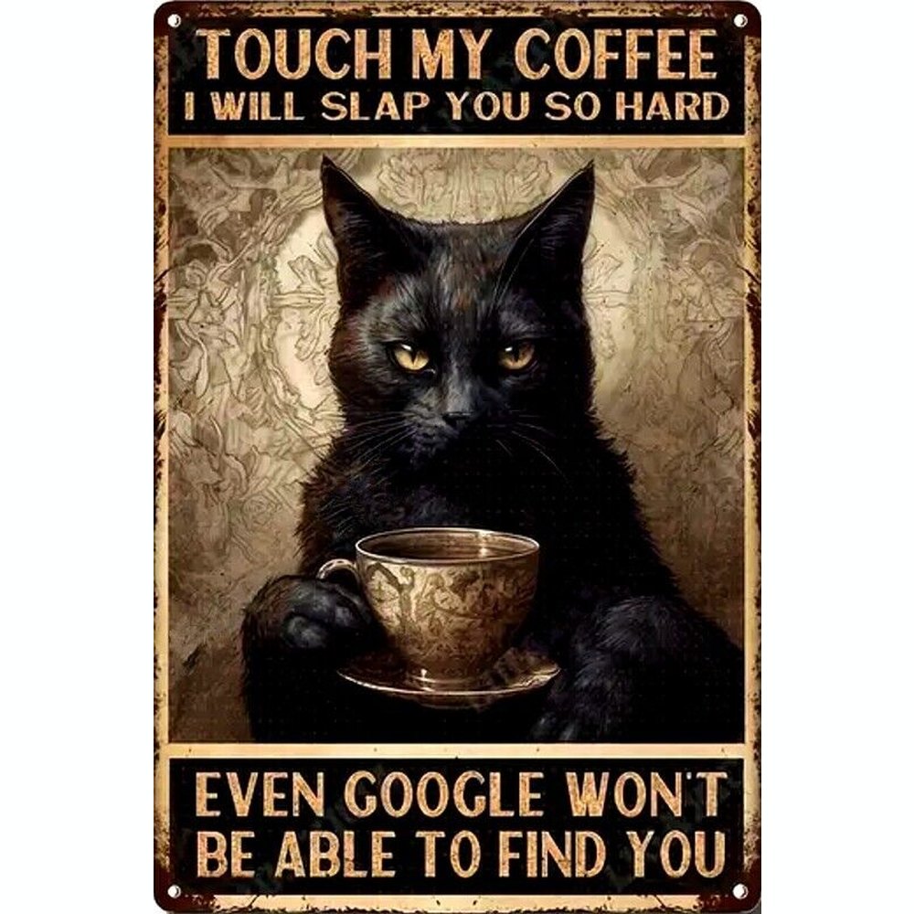 Touch My Coffee I Will Slap You So Hard Novelty Metal Sign 12" x 8" NEW! Home & Garden:Home Décor:Plaques & Signs Style Your Walls