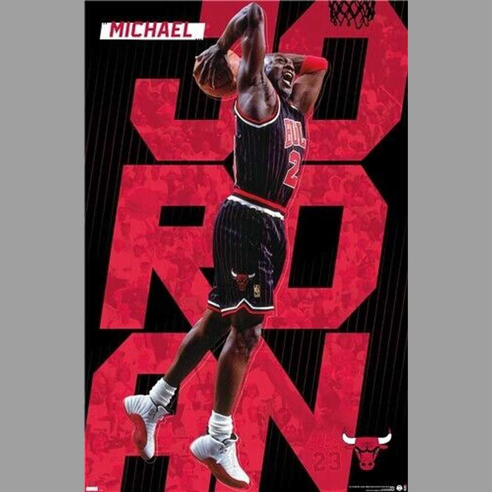 Michael Jordan Pinstripes Licensed Dunk Poster 22.375" x 34" New! Sports Mem, Cards & Fan Shop:Vintage Sports Memorabilia:Posters Style Your Walls