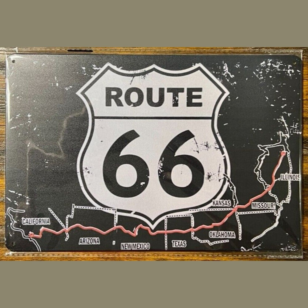 Route 66 State Map Novelty Metal Sign 12" x 8" NEW! Home & Garden:Home Décor:Plaques & Signs Style Your Walls