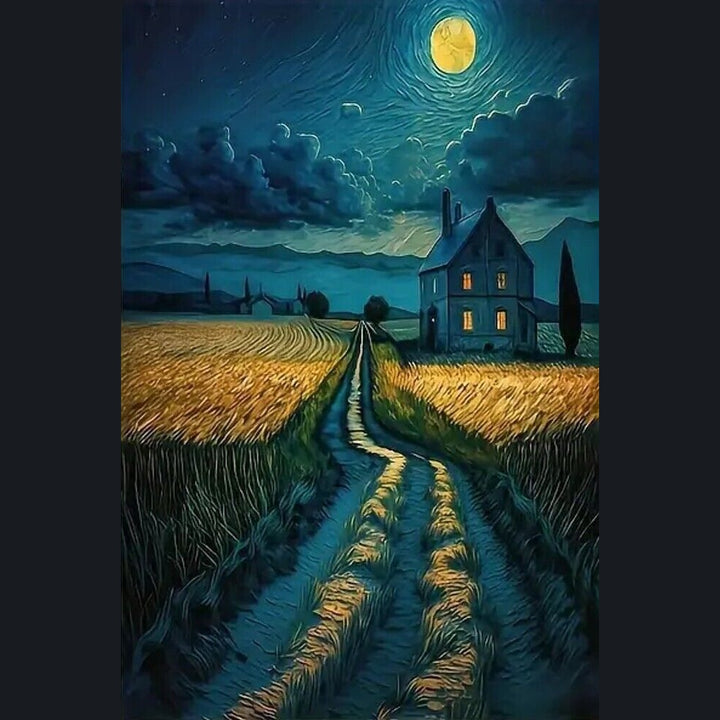 Van Gogh Cypress Wheat Field Colorful Canvas Art Print 15.7" x 23.6" NEW! Home & Garden:Home Décor:Posters & Prints Style Your Walls