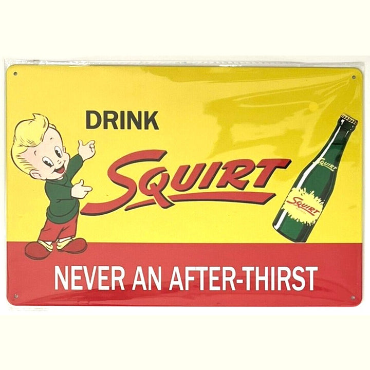 Drink Squirt Novelty Metal Sign 12 x 8 Wall Art New In Original Packaging Home & Garden:Home Décor:Plaques & Signs Style Your Walls