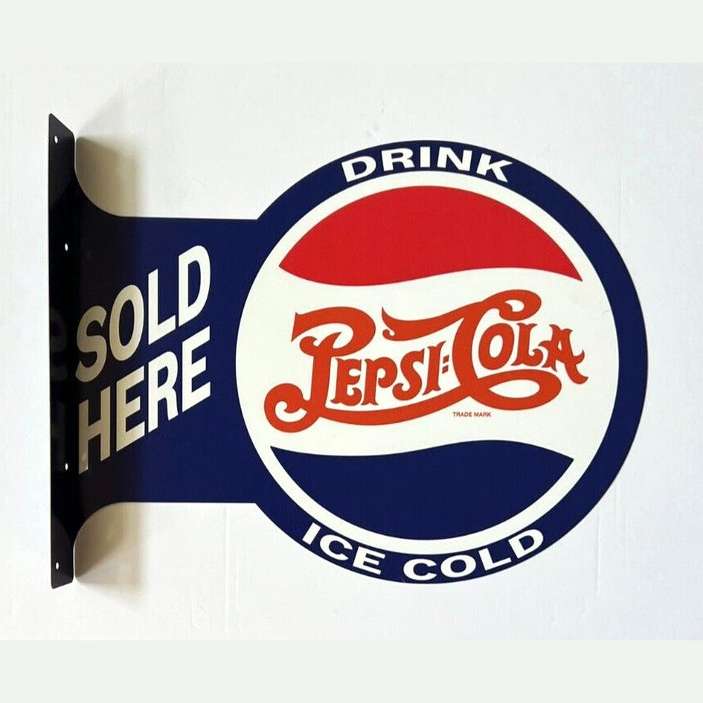 Pepsi-Cola Licensed Two-Sided Flange Sign 14" x 18" Novelty Sign New! Home & Garden:Home Décor:Plaques & Signs Style Your Walls