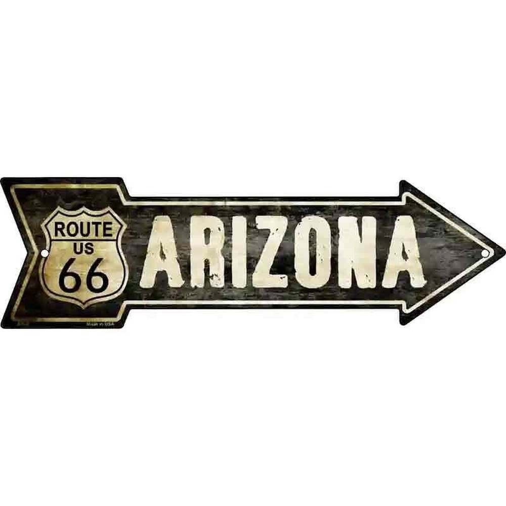 Vintage Route 66 Arizona 5" x 17" Novelty Metal Arrow Sign Home & Garden:Home Décor:Plaques & Signs Style Your Walls
