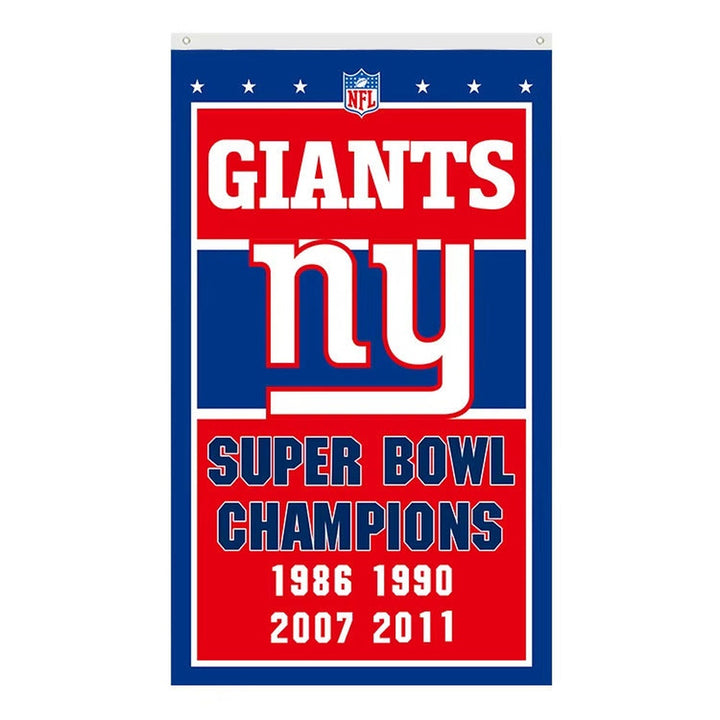 New York Giants Super Bowl Champions Novelty Flag Banner NEW! 3 ft x 5 ft Home & Garden:Yard, Garden & Outdoor Living:Décor:Flags Style Your Walls
