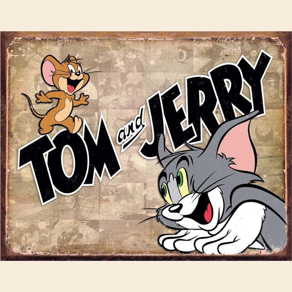 Tom & Jerry Licensed Novelty Sign 16" x 12.5" NEW! Home & Garden:Home Décor:Plaques & Signs Style Your Walls