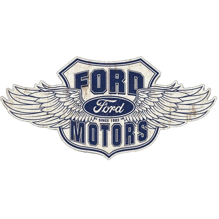 Ford Motors Premium Novelty Die Cut Embossed 32.375" x 15.5" Metal Sign New! Home & Garden:Home Décor:Plaques & Signs Style Your Walls