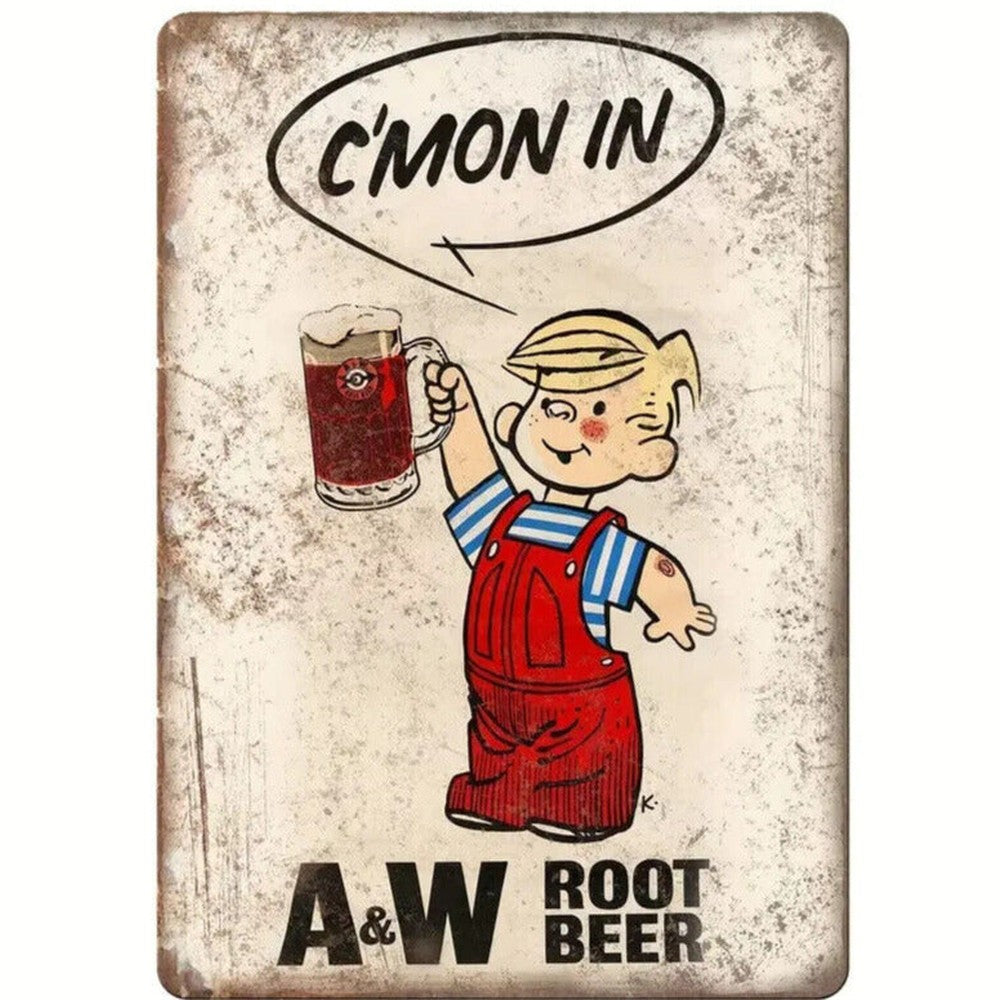 A&W Root Beer Vintage Novelty Metal Sign 8" x 12" Wall Art Home & Garden:Home Décor:Plaques & Signs Style Your Walls