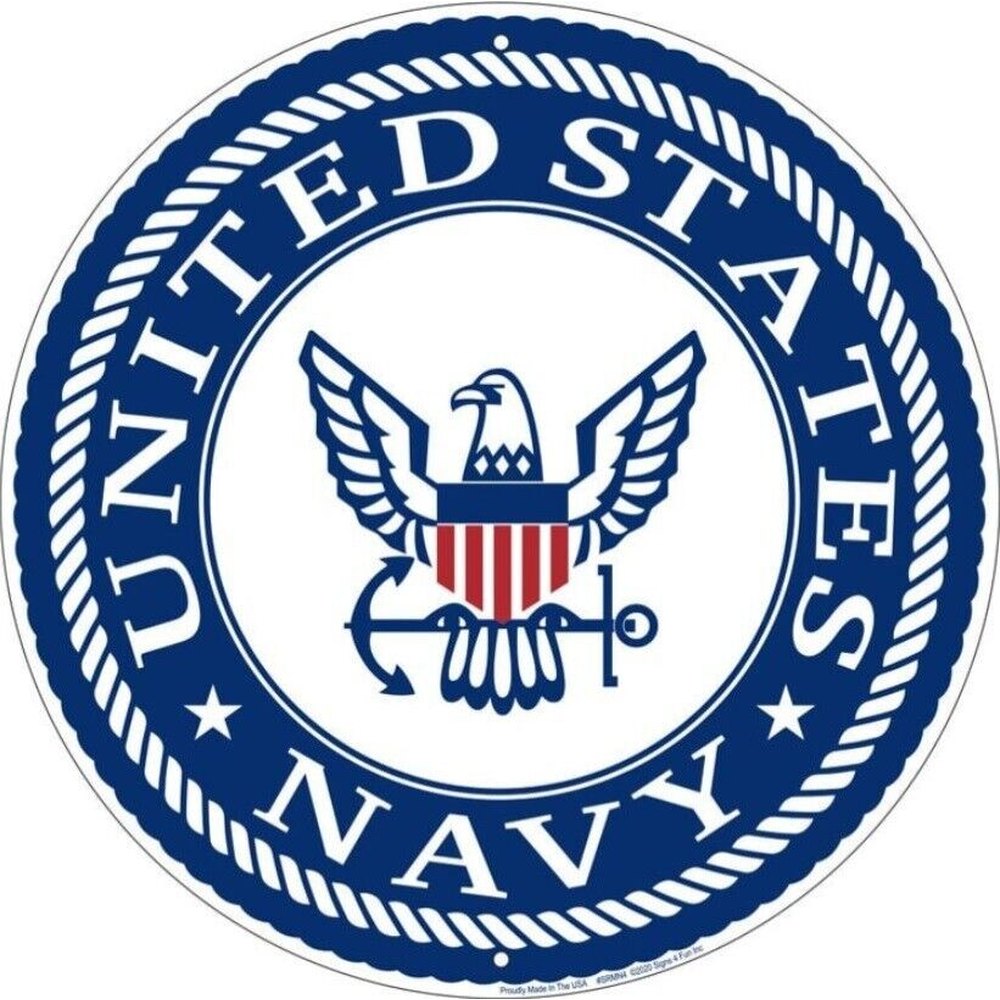 United States Navy Embossed 12 in Circular Sign NEW! Home & Garden:Home Décor:Plaques & Signs Style Your Walls
