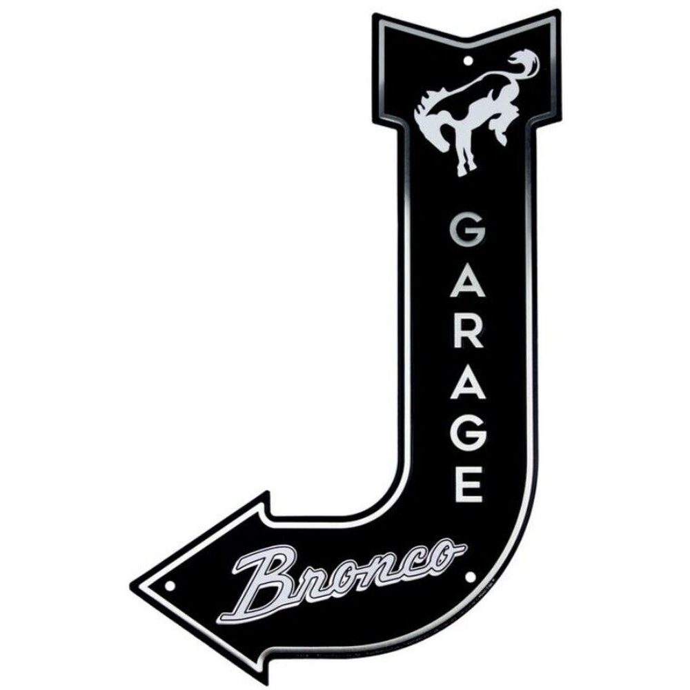 Ford Bronco Garage Bent Arrow Die Cut Embossed Licensed Metal 11.5" x 17.5" Sign Home & Garden:Home Décor:Plaques & Signs Style Your Walls