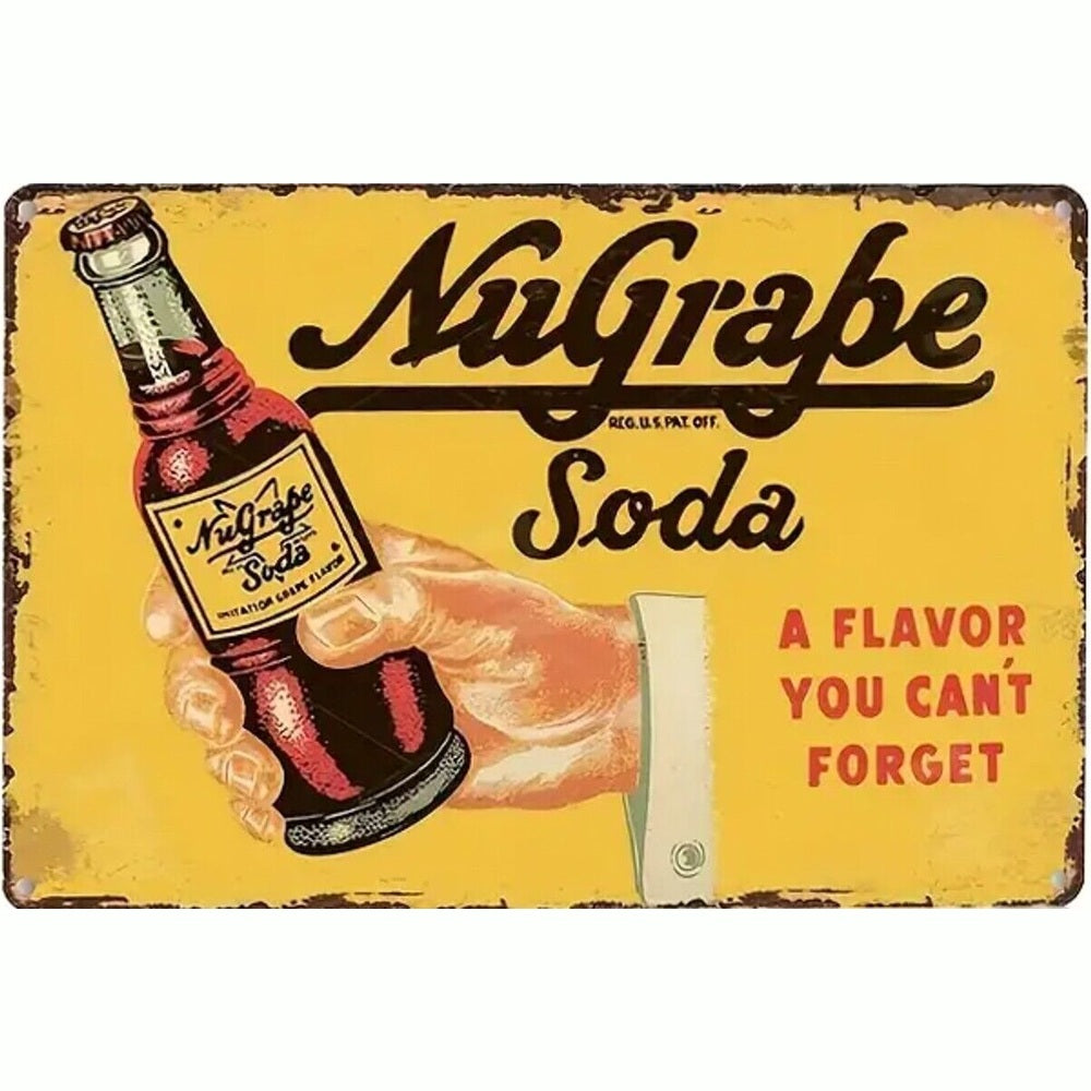 NuGrape Soda Vintage Novelty Metal Sign 8" x 12" New! Home & Garden:Home Décor:Plaques & Signs Style Your Walls