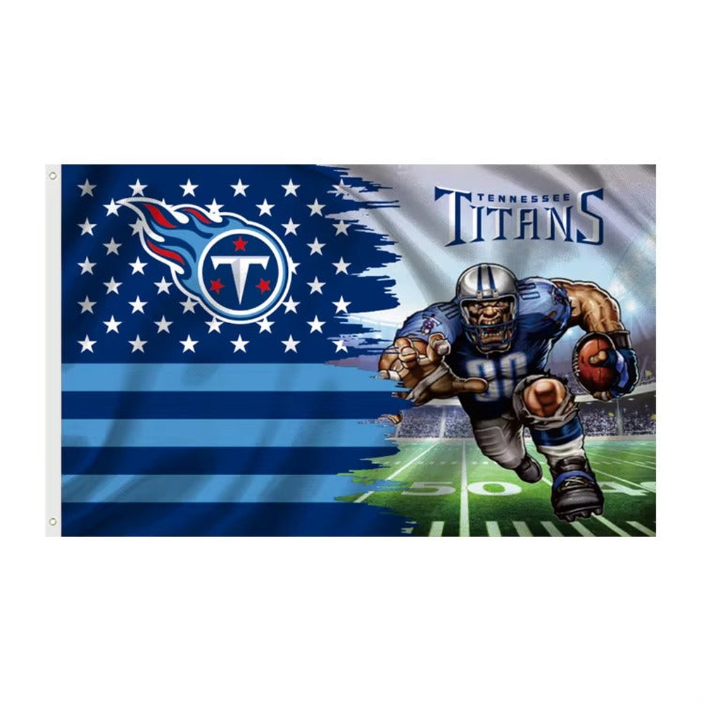 Tennessee Titans 3' X 5' Graphic Flag Banner With Grommets New! Sports Mem, Cards & Fan Shop:Fan Apparel & Souvenirs:Football-NFL Style Your Walls