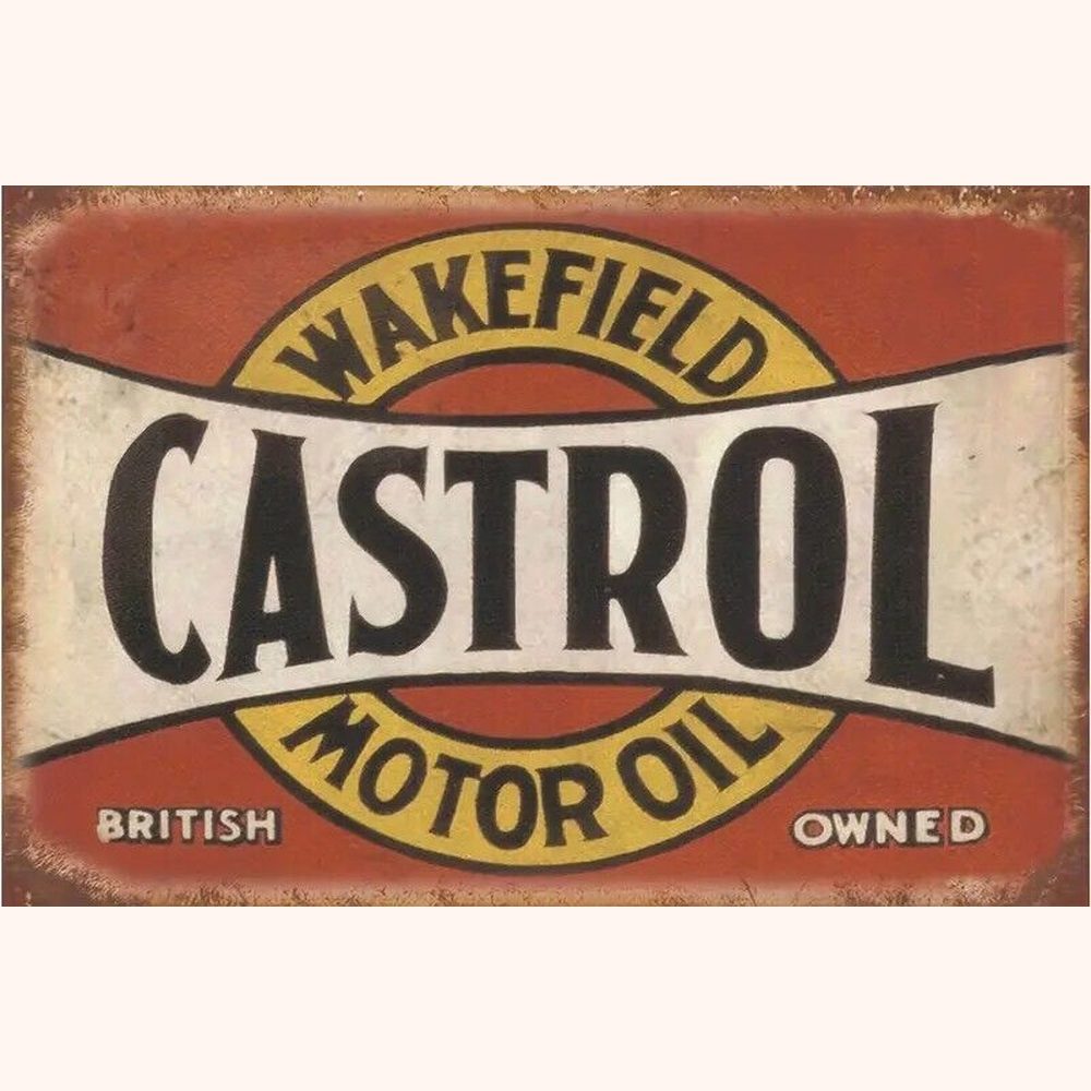 Wakefield Castrol Motor Oil Vintage Novelty Metal Sign 8" x 12" Home & Garden:Home Décor:Plaques & Signs Style Your Walls