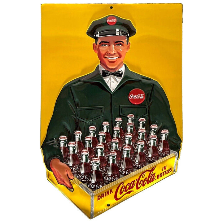Coca-Cola Premium Novelty Die Cut Embossed 20" x 12.63" Metal Sign Home & Garden:Home Décor:Plaques & Signs Style Your Walls