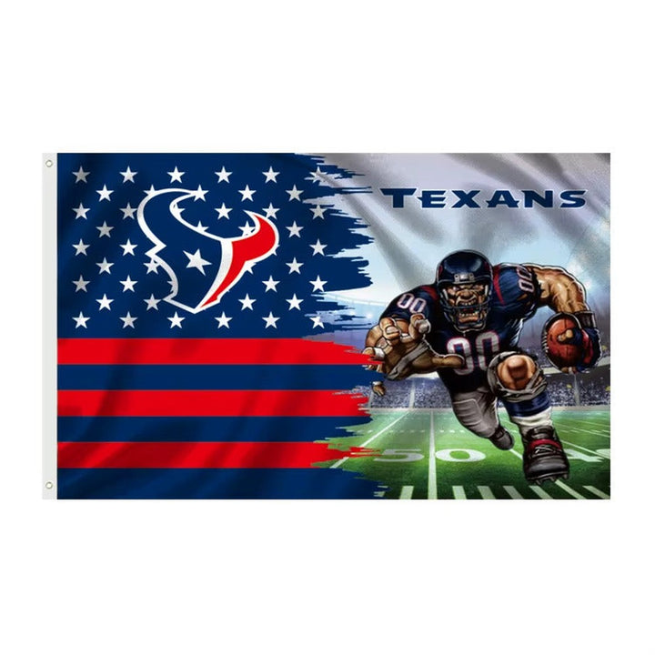 Houston Texans 3' X 5' Graphic Flag Banner With Grommets New! Sports Mem, Cards & Fan Shop:Fan Apparel & Souvenirs:Football-NFL Style Your Walls