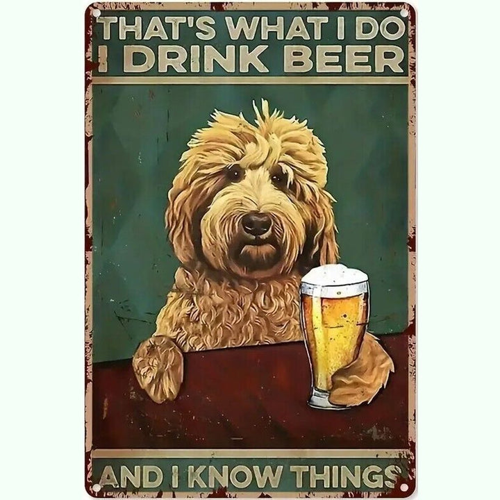 I Drink Beer And I Know Things Novelty Metal Sign 8" x 12" Wall Art Home & Garden:Home Décor:Plaques & Signs Style Your Walls