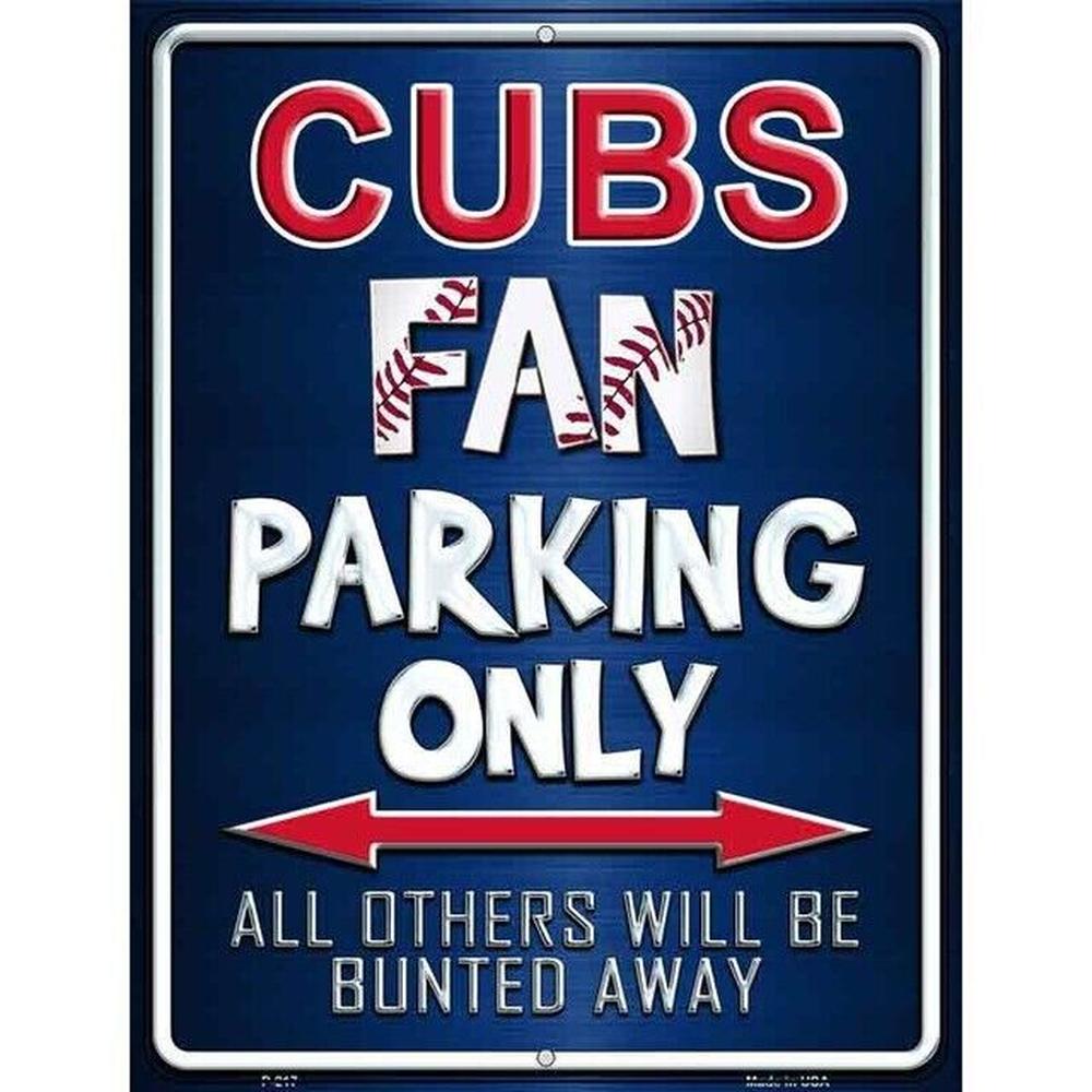 Chicago Cubs Fan Parking Only 9" x 12" Novelty Sign NEW! Home & Garden:Home Décor:Plaques & Signs Style Your Walls
