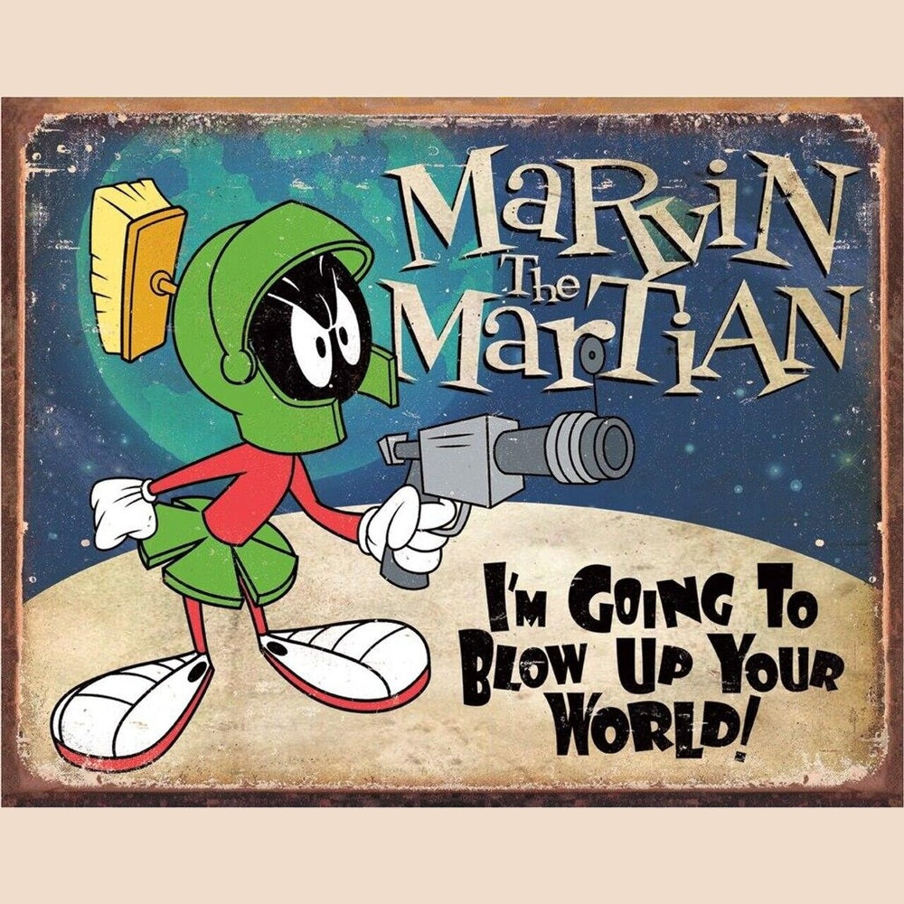 Marvin The Martian Licensed Novelty Sign 16" x 12.5" NEW! Home & Garden:Home Décor:Plaques & Signs Style Your Walls