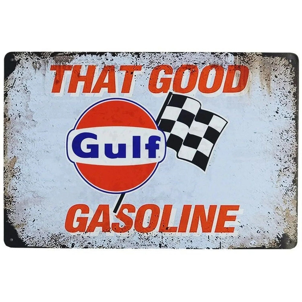Gulf "That Good Gasoline" Gasoline Vintage Novelty Metal Sign 5.5" x 8" Wall Art Home & Garden:Home Décor:Plaques & Signs Style Your Walls