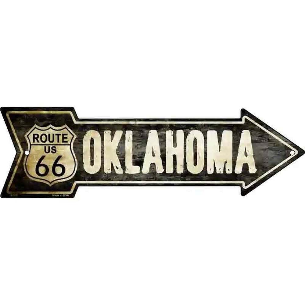 Vintage Route 66 Oklahoma 5" x 17" Novelty Metal Arrow Sign Home & Garden:Home Décor:Plaques & Signs Style Your Walls