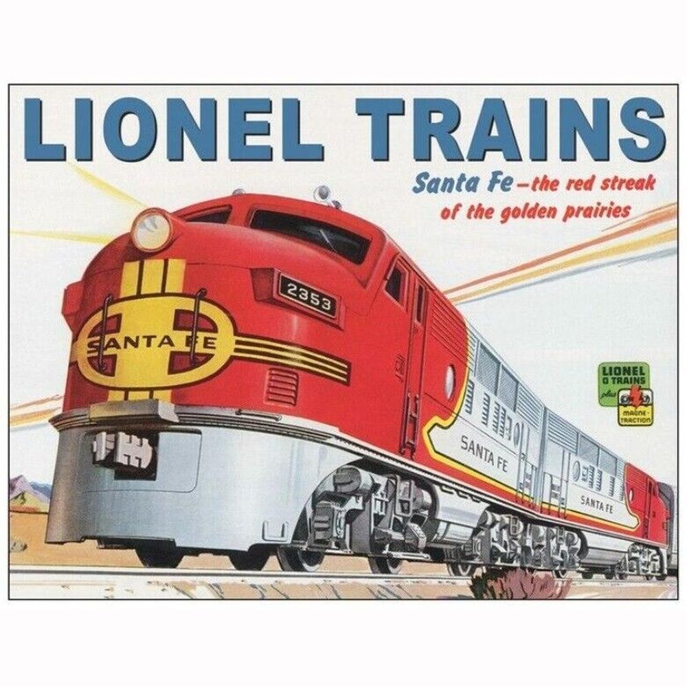 Lionel Trains Santa Fe Novelty Metal Sign 16" x 12.5" New! Home & Garden:Home Décor:Plaques & Signs Style Your Walls