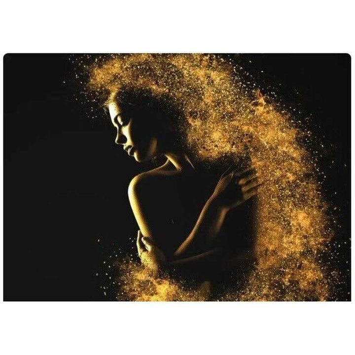 Modern Art Abstract Golden Nude Woman Canvas Print 11.8" x 15.7" Stunning! NEW! Home & Garden:Home Décor:Posters & Prints Style Your Walls