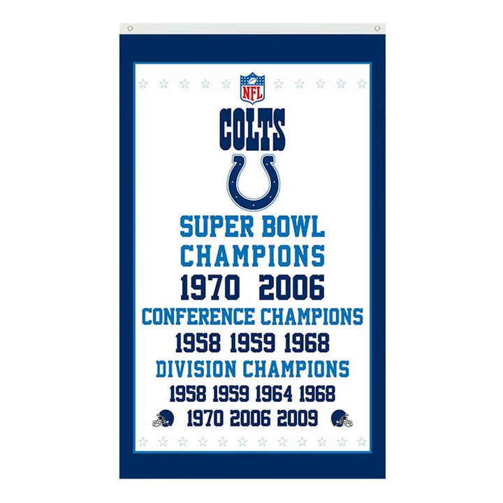 Indianapolis Colts Super Bowl Champions Novelty Flag Banner NEW! 3 ft x 5 ft Home & Garden:Yard, Garden & Outdoor Living:Décor:Flags Style Your Walls