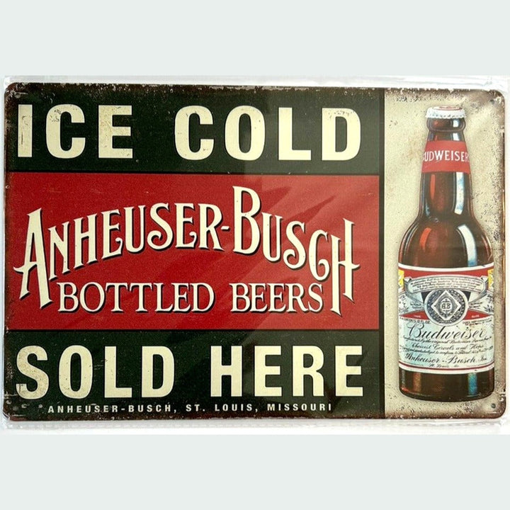 Anheuser-Busch Bottled Beer Vintage Novelty Metal Sign 8" x 12" Wall Art Home & Garden:Home Décor:Plaques & Signs Style Your Walls