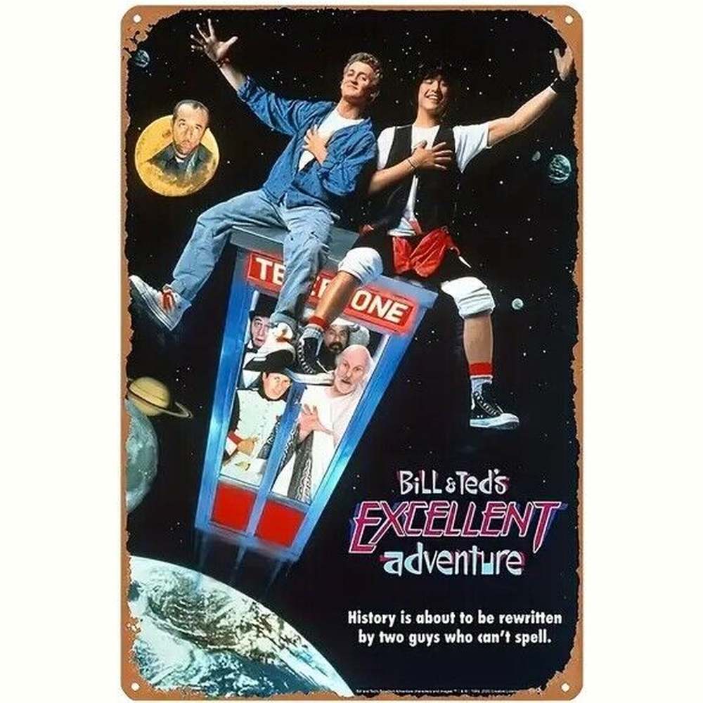 Bill & Ted's Excellent Adventure Vintage Novelty Metal Sign 12" x 8" Wall Art Home & Garden:Home Décor:Plaques & Signs Style Your Walls