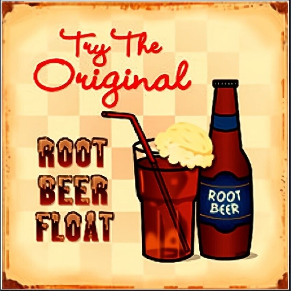 The Original Root Beer Float Novelty Metal Sign 13.5" X 13.5" NEW! Home & Garden:Home Décor:Plaques & Signs Style Your Walls