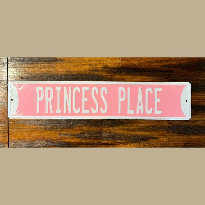 Princess Place Pink Embossed Metal Novelty Street Sign NEW! Home & Garden:Home Décor:Plaques & Signs Style Your Walls